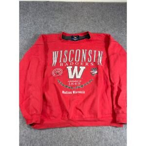 VTG 90s Wisconsin Badgers NCAA Sweatshirt Mens L Red Crewneck College Sportswear